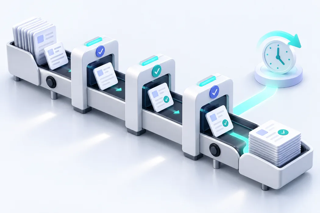 Ilustración conceptual: automatización de procesos